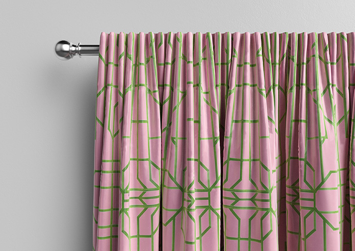 Bamboo Candy, Green Pink - Made To Measure Curtains - Image 10